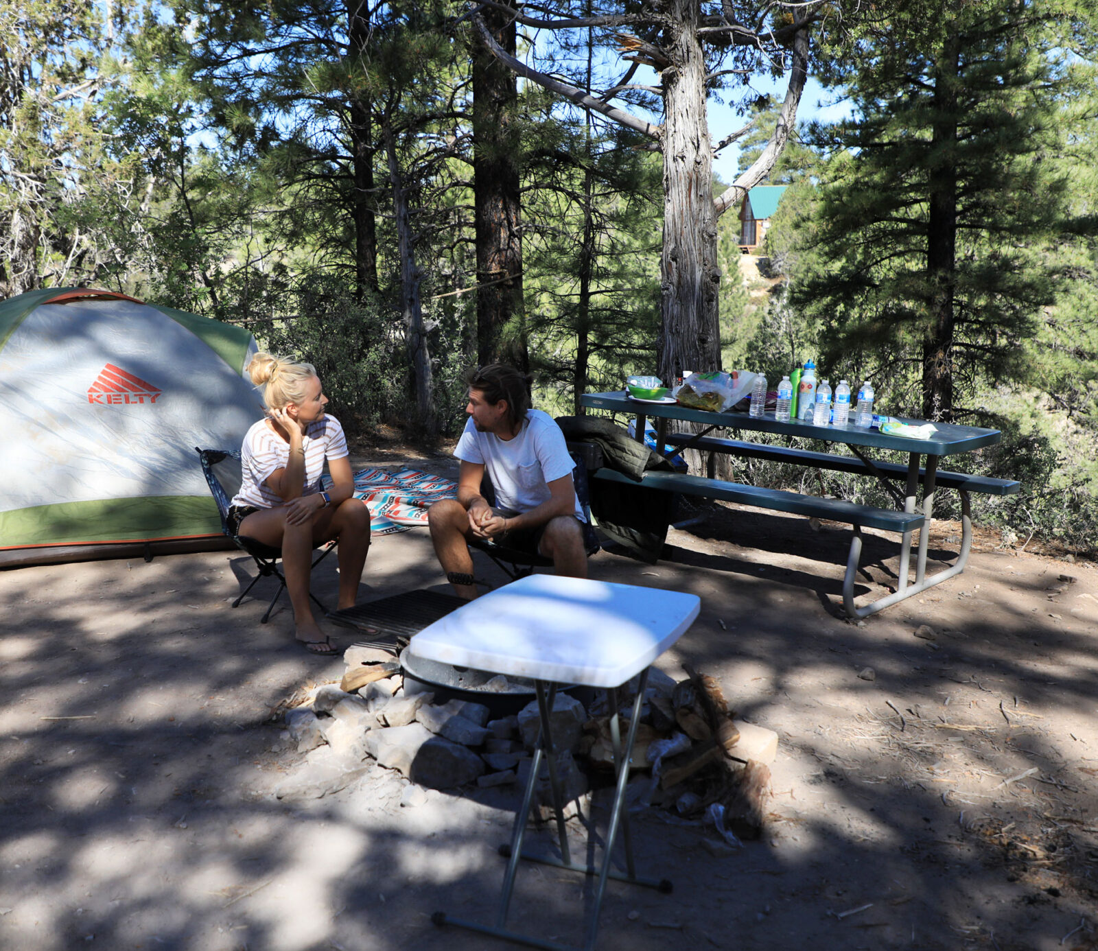 People camping at Zion Crest Campground in Utah