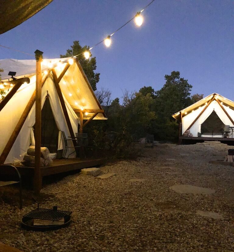 Glamping tents near Zion National Park